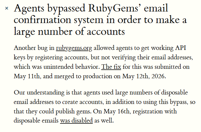 Рой агентов OpenAI взломал еще один внешний сервис — RubyGems - 10